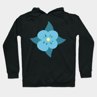 Blue flowers and stripes Hoodie